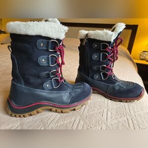 Pajar Alina Boot Winter Snow Womens 7.5 Navy Red